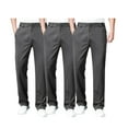 thumbnail image 1 of 3PCS Pants For Men Solid Color Casual Elastic Waist Trousers Breathable Straight Pockets Pants Comfort Lightweight, 1 of 7
