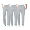 thumbnail image 1 of 3PCS Pants For Men Solid Color Casual Elastic Waist Trousers Breathable Straight Pockets Pants Comfort Lightweight, 1 of 7