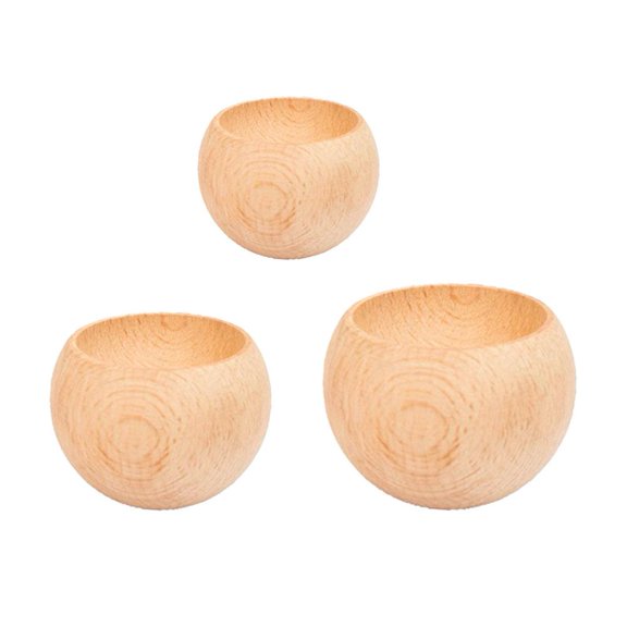 3PCS Passive Diffuser, Round Wooden Essential Oil Diffusers, Egg-Shaped Beech Wood Diffusers for Essential Oils Wooden Aromatherapy Diffusers for Desk, Office, Home, Bedroom