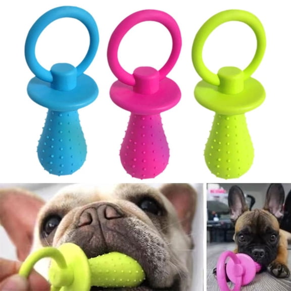 3PCS Pet Pacifier Dog Vocalization Toy - Large TPR Chew, Training, Teething Toy