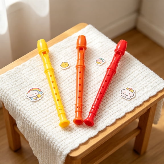 3PCS Plastic Recorder Toy Set Musical Wind Instrument, Early Learning Sound Training Tool For Breath Control And Coordination, Lightweight Portable Music Toy For Practice And Entertainment