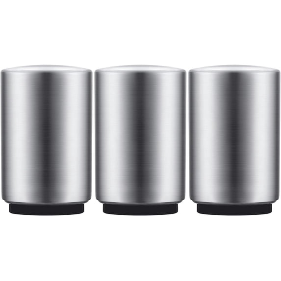 3PCS Premium Automatic Beer Bottle Opener, Magnet Stainless Steel Push Down Off Soda Lid Open Magnetic Catching No Damage Caps, Portable Pop the Top Bar Tools for Home Wine Accessories Picnic Camping