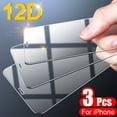 3PCS Protective Glass On For iPhone 11 12 13 Pro Max Mini X XR Tempered