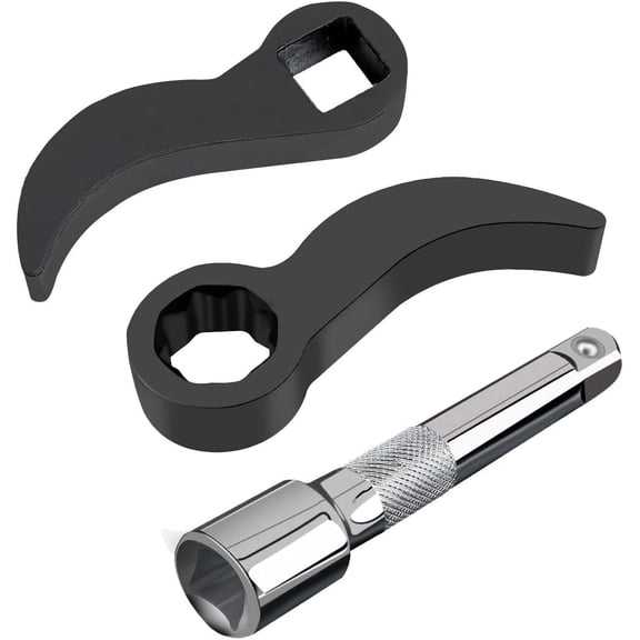 3PCS Pry Bar Wrench Adapter Head Set 1/2" D 8pt Square Drive Half Shaft Removal Crowbar Adapter Head Tools with Extension Bar | Car Repair Tool for Tight Spaces & Automotive Maintenance