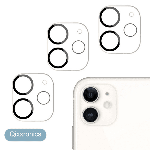 3PCS Qixxronics Camera Lens Protector Compatible with iPhone 12 Mini Camera Lens Tempered Glass Protector [Night Circle]