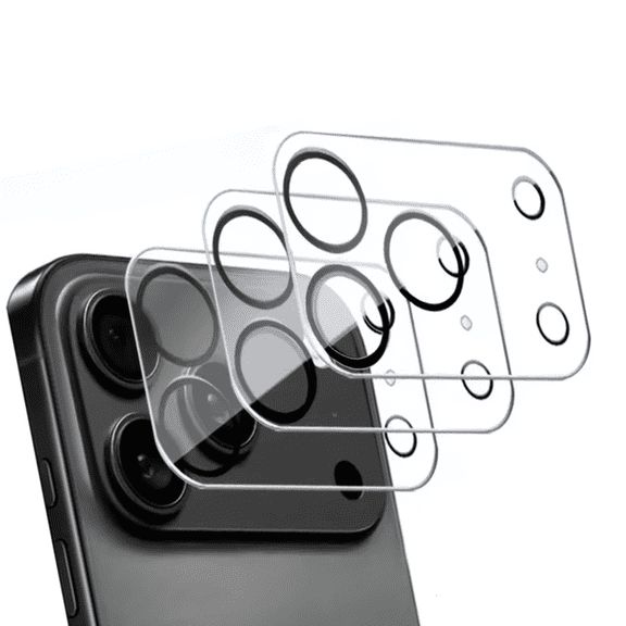 3x Qixxronics for iPhone 17 Pro Max Camera Lens Protector Clear Tempered Glass Lens Cover Film