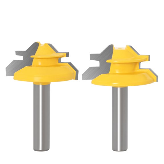 3PCS Rabbet Router Bit Set, 8mm Shank, 12.7mm/16mm/19.05mm Height Wood Slot Cutter Tool