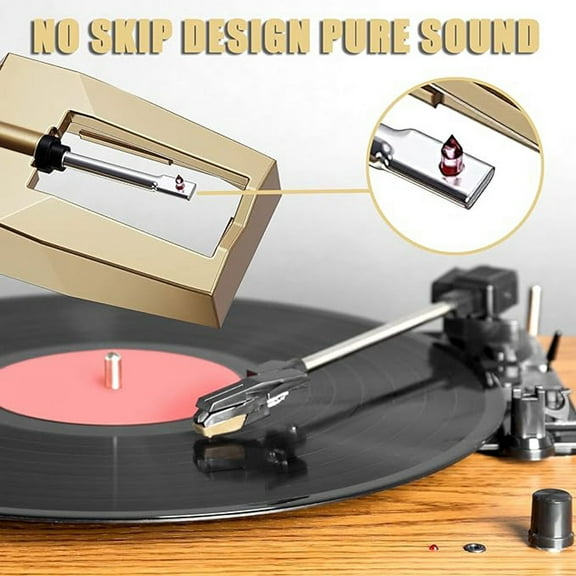 4PCS Record Player Needle, Upgraded Golden Record Needles Stylus Replacement for ,, Turntable