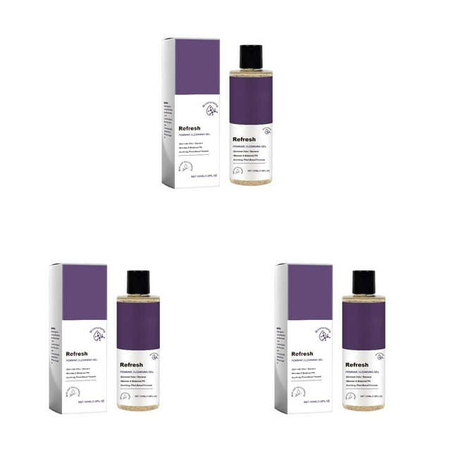 3PCS Refresh pH Balancing Shower Gel Natural Feminine Hygiene Solution 3.38oz