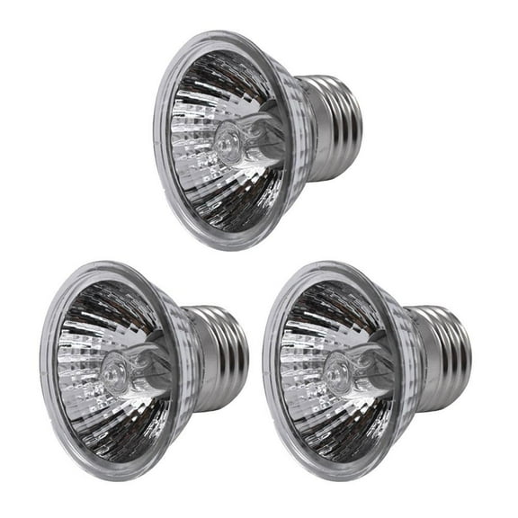 3PCS Reptile Heat Lamp,50W UVA UVB Bulbs,Dual Head UVA/UVB Reptile Light,Terrarium Heat Lamp,Light Turtle Heat Lamp,Light Heat Lamp Bulb for Reptiles, Amphibian,Snake,Bearded Dragon