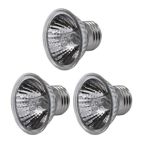 3PCS Reptile Heat Lamp,50W UVA UVB Bulbs,Dual Head UVA/UVB Reptile Light,Terrarium Heat Lamp,Light Turtle Heat Lamp,Light Heat Lamp Bulb for Reptiles, Amphibian,Snake,Bearded Dragon