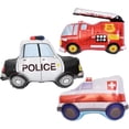 thumbnail image 1 of 3PCS Rescue Vehicle Balloons Police Cars Fire Trucks Ambulances Mylar Foil Balloons for Kid Birthday Party Wedding Baby Shower Rescue Theme Party Home Decorations Supplies, 1 of 3