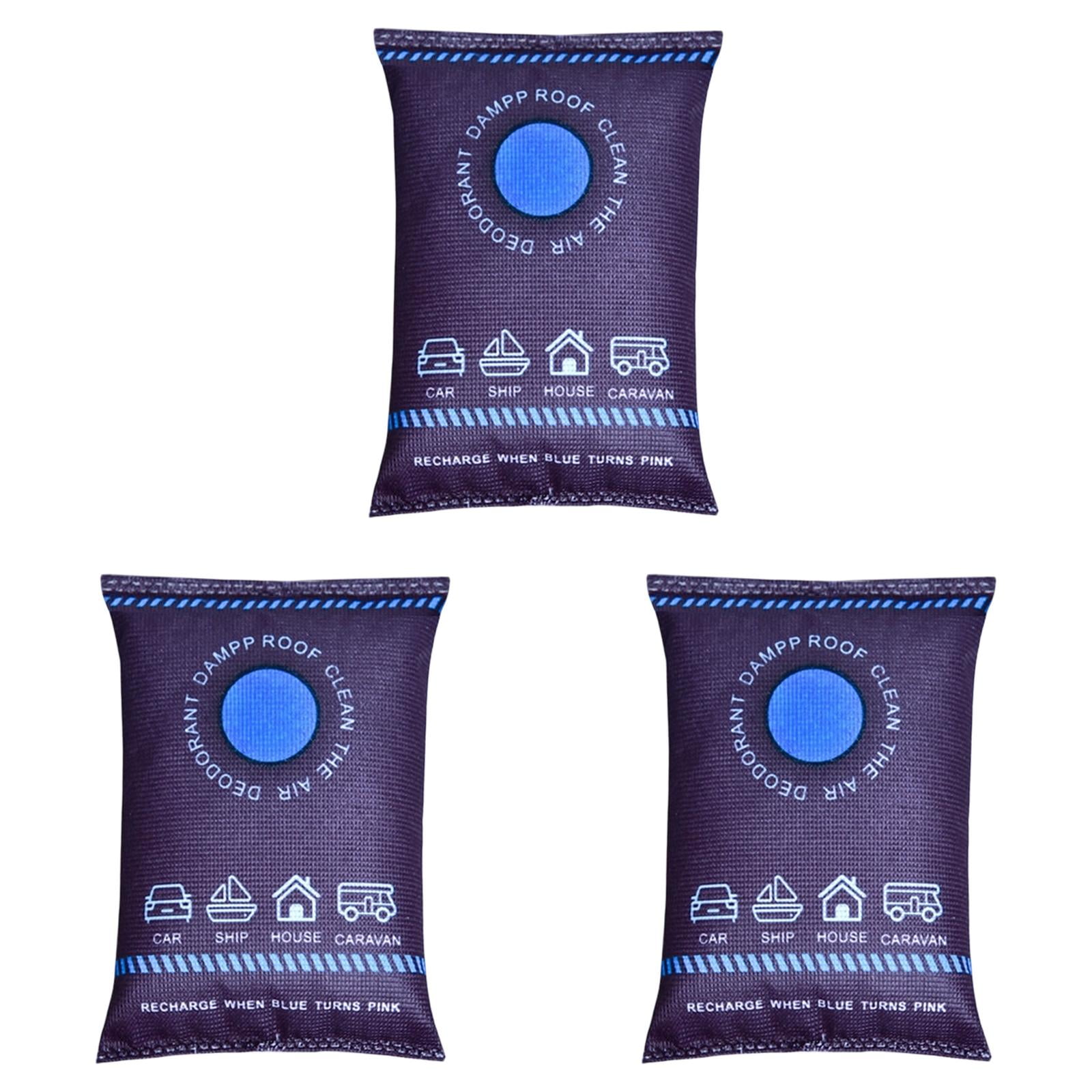 3PCS Reusable Dehumidifier Bags,Dehumidifier Bags for Car,Car Moisture Absorber for Windows Interior,Portable Condensation Prevention for Wardrobe,Closet,Basement,RV,Camper Storage