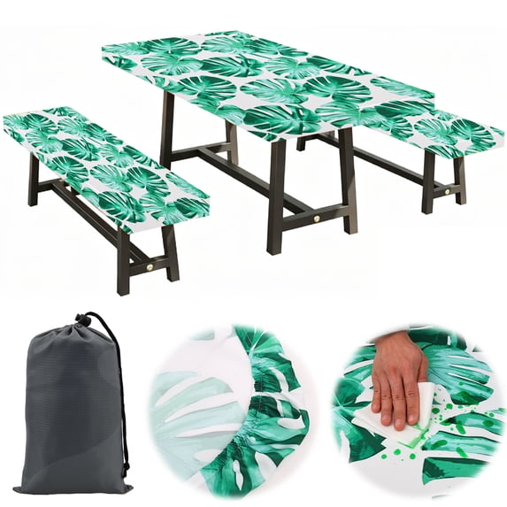 Photo inspiration: Reusable Picnic Decor Reference: 3Pcs Reusable Picnic Tablecloth Set Polyester Picnic Table Cover 30X72