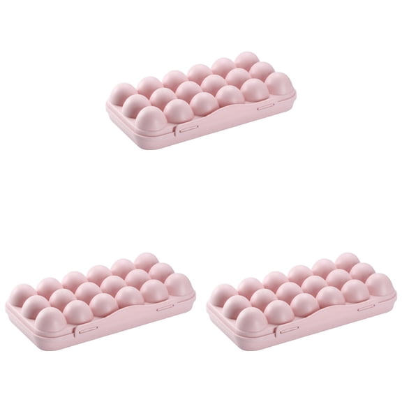 3PCS Reusable Egg Carton with Lid â 18 Grid Stackable Fridge Egg Holder Tray, 1pc for Kitchen, Restaurant & Camping Storage, Airtight Freshness Preservation.