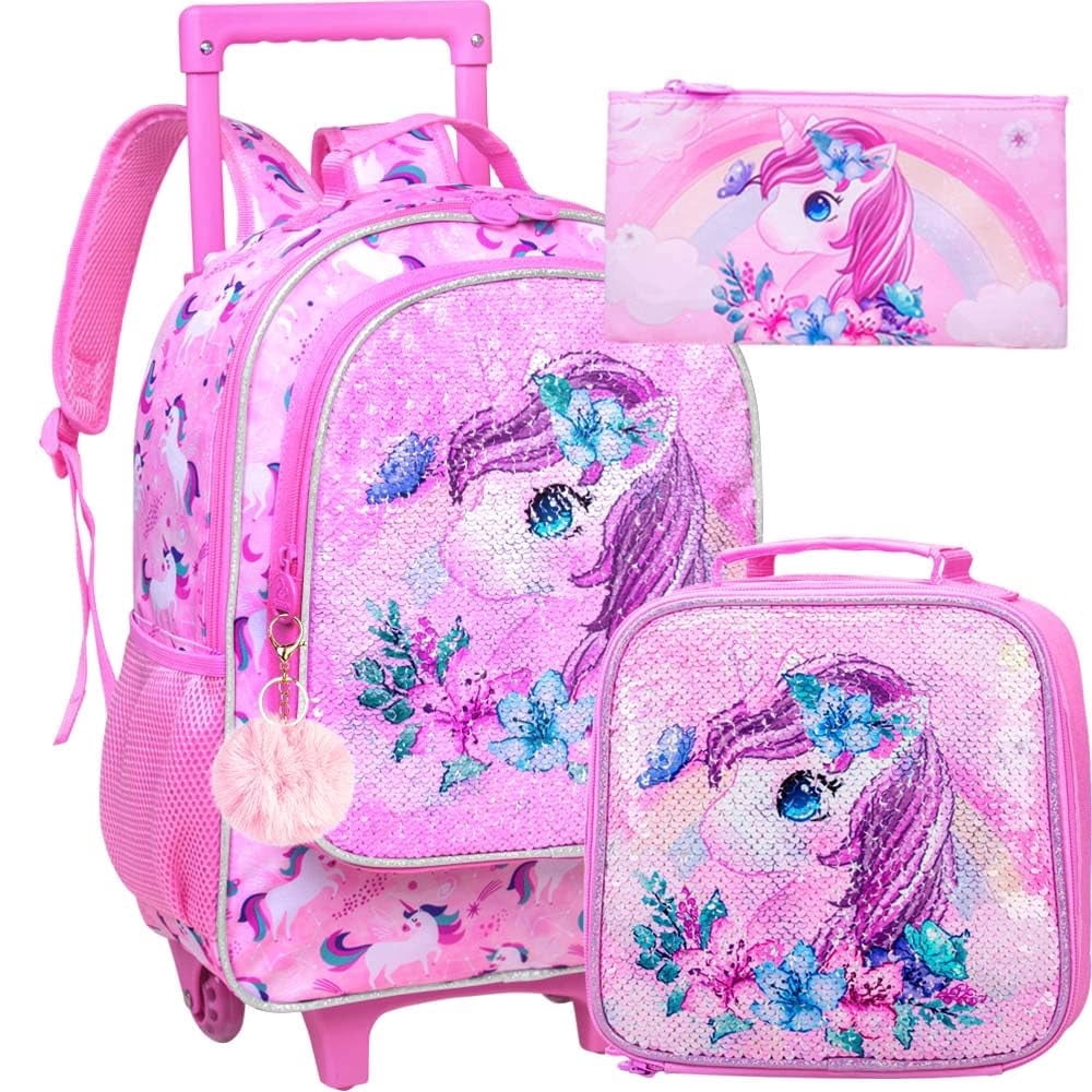 Children's Rolling Backpacks for School and Travel in Vibrant Colors