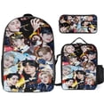 thumbnail image 1 of 3PCS SKZ Stray Korea Ki Backpack Set Large Capacity Bookpacks With Lunch Box Pencil Case 17In Backpack Set, 1 of 8