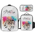 thumbnail image 1 of 3PCS SKZ Stray Korea Ki Backpack Set Large Capacity Bookpacks With Lunch Box Pencil Case 17In Backpack Set, 1 of 8