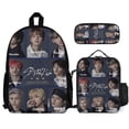 thumbnail image 1 of 3PCS SKZ Stray Korea Ki Backpack Set With Front Pocket Large Capacity Bookpacks With Lunch Box Pencil Case Backpack Set, 1 of 6