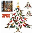 thumbnail image 1 of 3PCS 2025-2025 Hummingbird Christmas Ornament-Gift for Hummingbird Lover,Colorful Stack Hummingbird Home Decor,Double-Sided Design Acrylic Hummingbird Christmas Tree Ornaments, 1 of 7