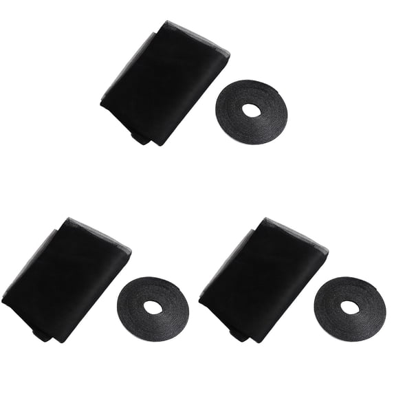 3PCS Self-Adhesive Window Screen Mesh Roll - DIY UV Blocking Insect Net for Home, Apartments, No Tools Needed