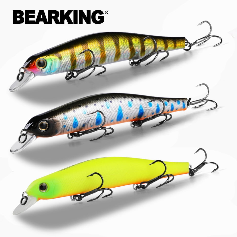 3PCS/Set Bearking 11cm 17g Magnet Weight System Casting  Model Fishing Lures Hard Bait Dive 0.8-1.2m Quality Wobblers Minnow