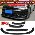 thumbnail image 1 of 3PCS Set Front Bumper Lip For For KIA K5 GT, GT-Line, EX, LX All Models 2020-2024 Bumper Front Spoiler Air Dam Chin Front Splitter Lip Lower Protector Carbon Fiber Style, 1 of 9