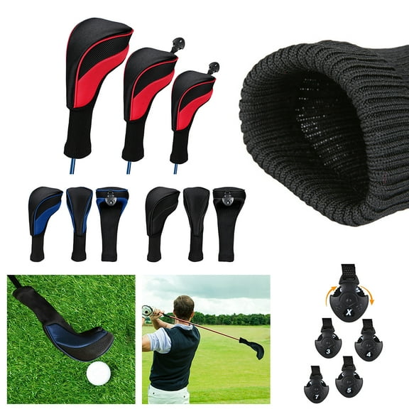 3PCS/Set Long Neck Golf Hybrid Club Head Covers