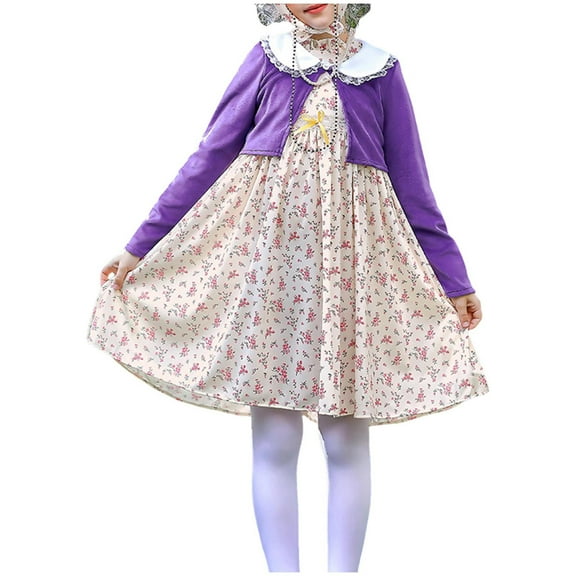 3PCS Set Old Lady for Kids, 100th Days of School , Kids Grandma Accessories disfraz de viejita para niña Dress Set