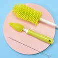thumbnail image 1 of 3PCS Set Silicone Feeding Baby Bottle Nipple Straw Cleaning Brush 360 Degree, 1 of 9
