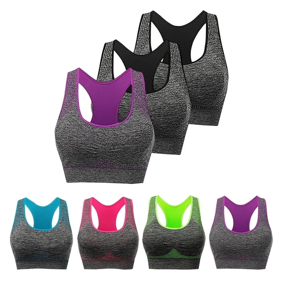 3PCS Shockproof Sports Bra for Women, Wirefree Soft Tank Top Suitable for Yoga Gym Running, Everyday Fitness Daily | TruHer,Yellow L