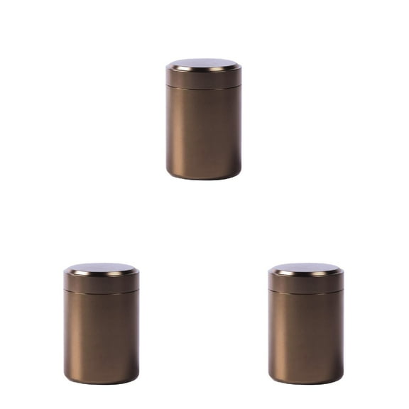 3PCS Smell Proof Tea Coffee Storage Containers Airtight Aluminum Canisters with Lids,Multipurpose Kitchen Jars for Spices,Herbs,Loose Tea Portable Dry Food Storage for Refrigerator Travel