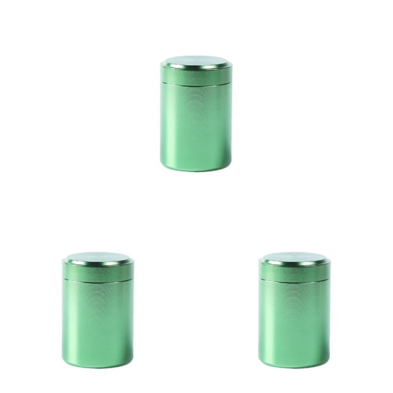 3PCS Smell Proof Tea Coffee Storage Containers Airtight Aluminum Canisters with Lids,Multipurpose Kitchen Jars for Spices,Herbs,Loose Tea Portable Dry Food Storage for Refrigerator Travel