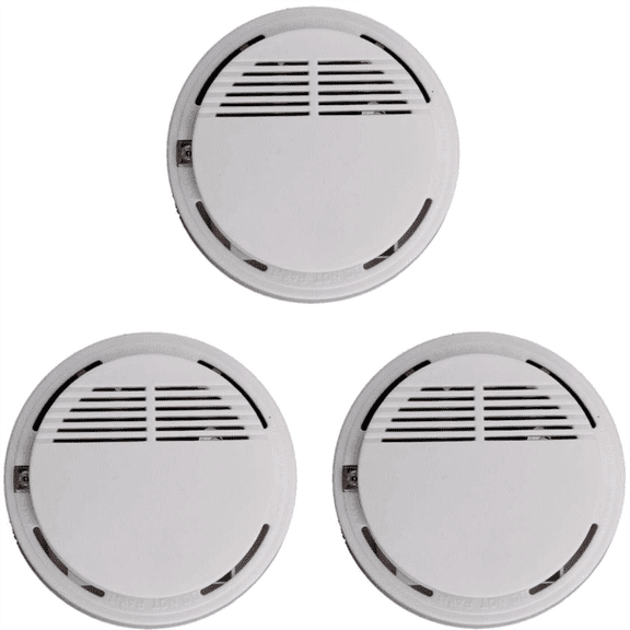 3PCS Smoke Alarm Detector Home Safety Sensor Alert