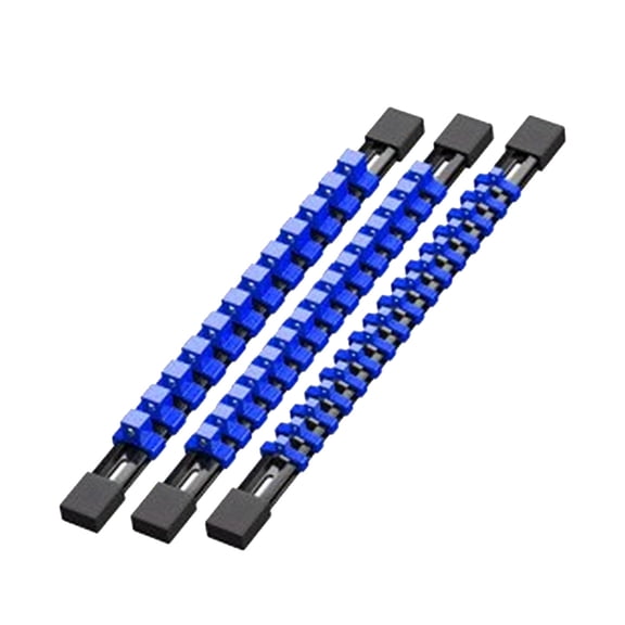 3PCS Socket Holder Practical Socket Organizer Socket Holder Rail Set Optimize Tool Organization for 1/4" 3/8" 1/2"