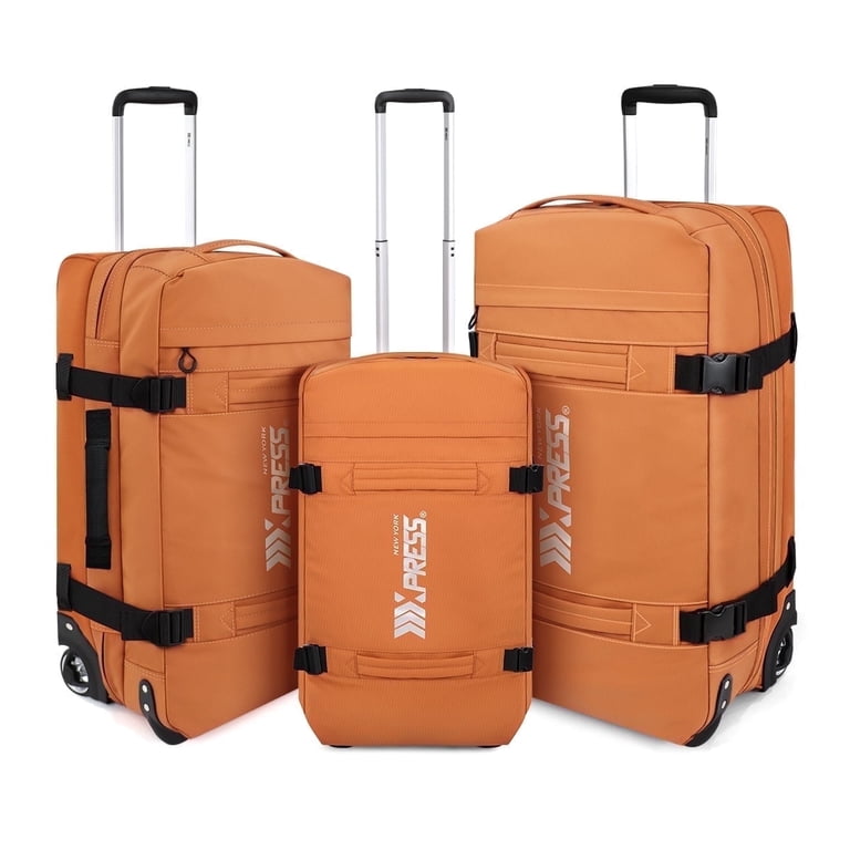 3 Piece Softside Luggage Set, Heavy-Duty Water-Resistant Softshell