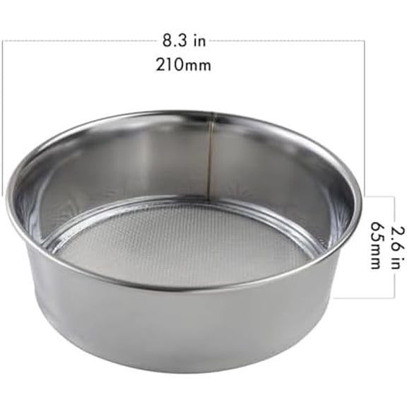 3PCS Soil Sieve Set 8-1/4 inch (210mm),3 Sieve Mesh Filter Sizes, Japanese Bonsai Gardening Tool - 8-1/4inch(210mm)