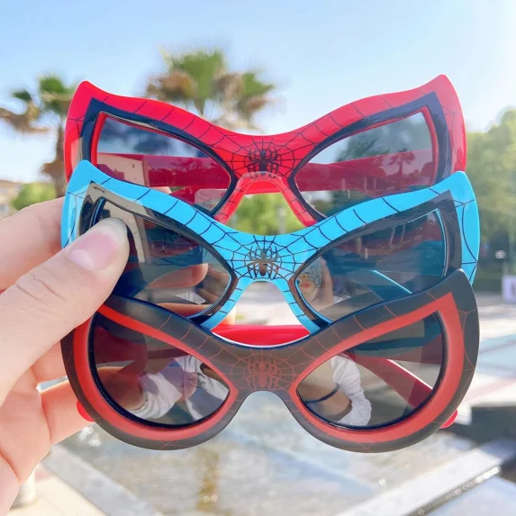 3PCS Spiderman Kids Play Sunglasses - Colorful Plastic Toy Glasses for Dress Up & Pretend Play