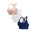 thumbnail image 1 of 3PCS Sports Bras for Women - High Impact Support Adjustable Straps Racerback with Padding Workout Bras Yoga Bra, 1 of 5