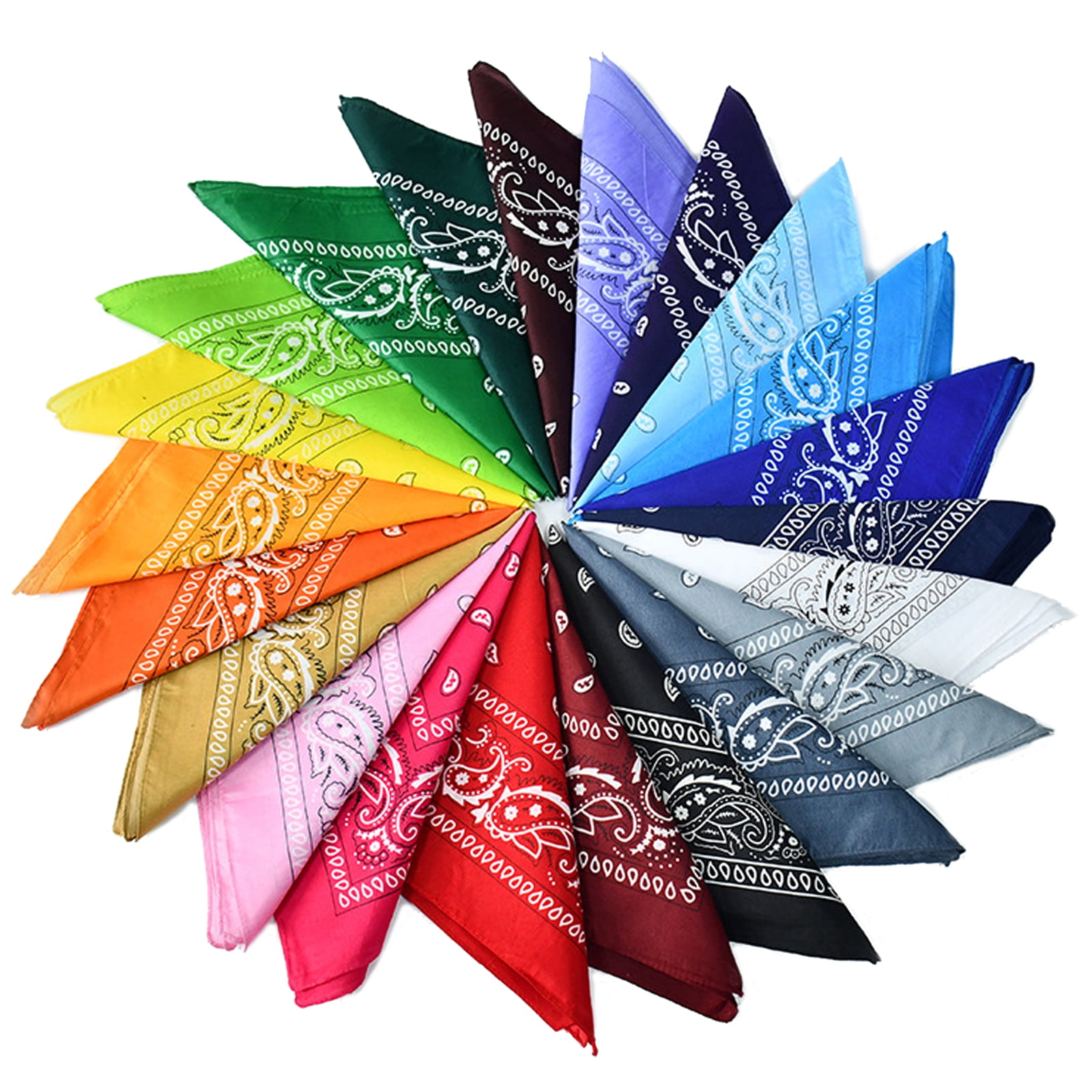 3PCS Square Bandana Scarf Bandanas Hankerchief Headband Paisley