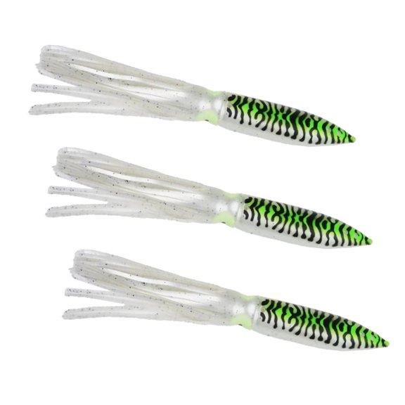 3PCS Squid Skirt Soft Lures Sea Fishing Octopus Bait PVC Artificial Soft Bait