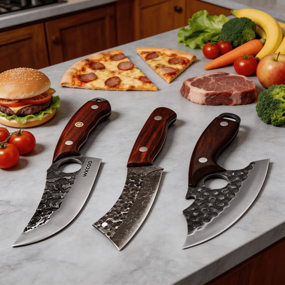 3PCS Stainless Steel Boning Knife Set for Barbecue Cooking Mini Utility Knife Cheese Pizza Small Pocket Knife Multipurpose Vegetable Fish Kitchen Tool Perfect Gift for Holidays