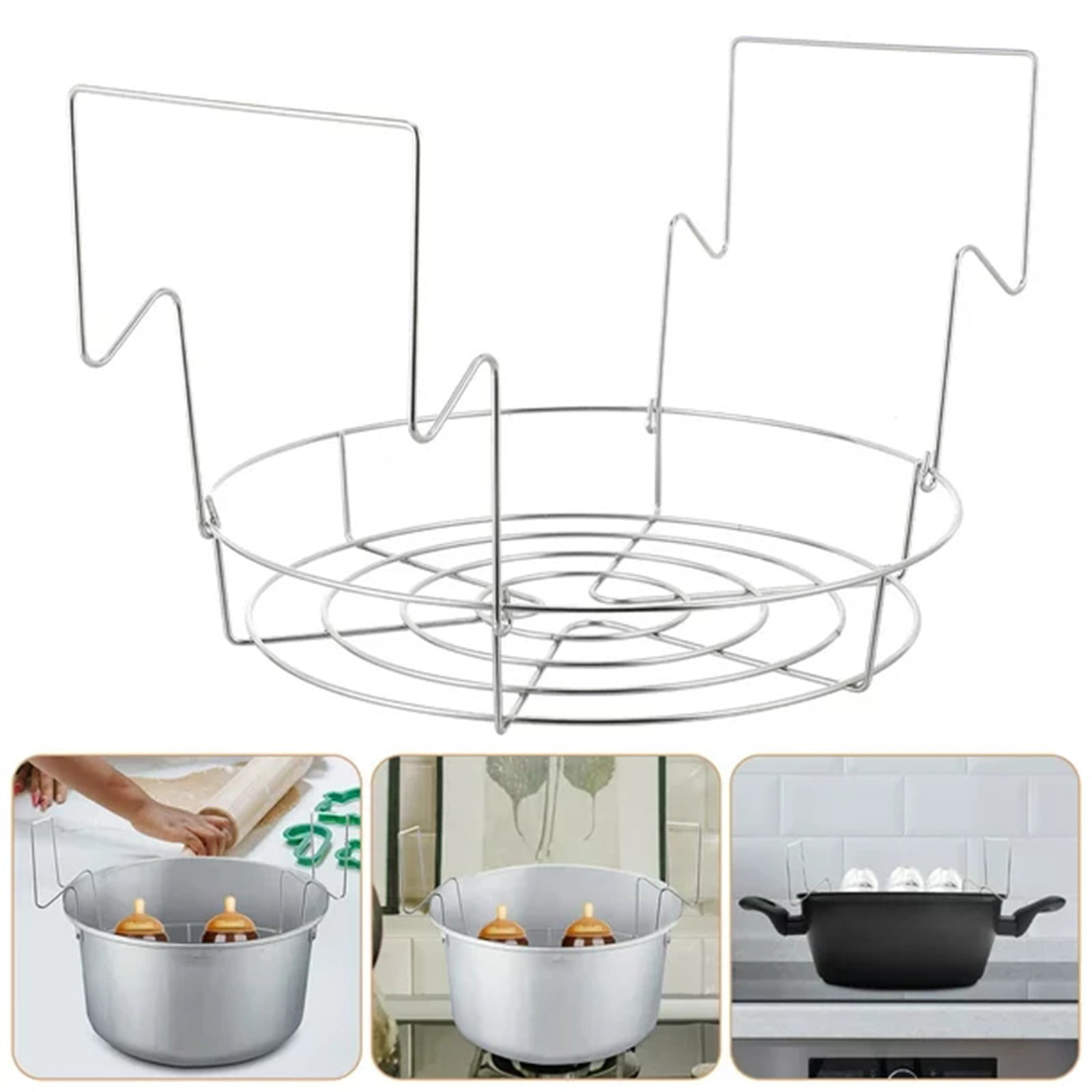 3PCS Stainless Steel Canning Rack, Contoured Steel Handles Rack, Non ...
