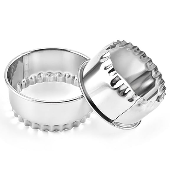 3PCS Stainless Steel Crinkle Scone Pastry Dumpling Wrapper Cookie Cutters