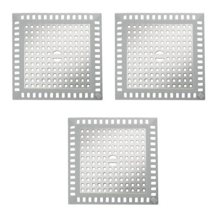 3PCS Stainless Steel Drain Cover Hair Trap Bathroom Shower Floor Drain Protectors