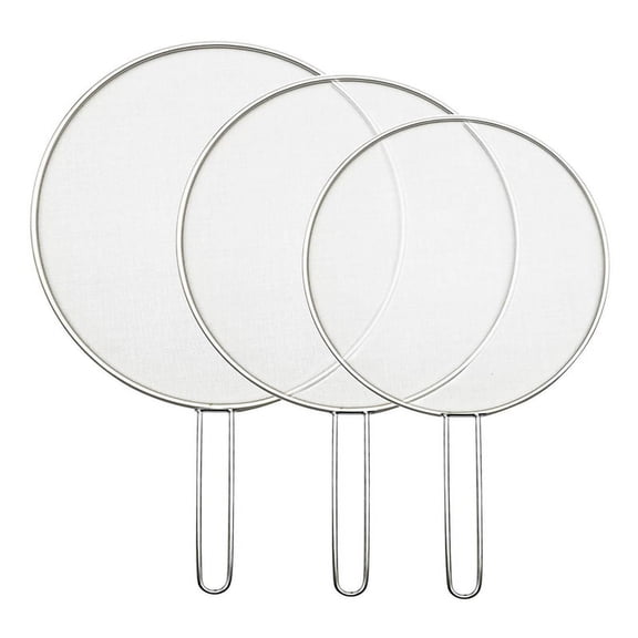 3PCS Stainless Steel Splatter Screen Mesh Pot Lid Cover