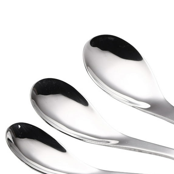 MEIBUTYUP 3-Piece Stainless Steel Serving Spoons Set, , 6.4 x 1.8 Inches, Kitchen Utensils for Serving