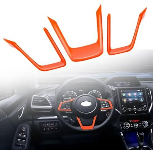 3PCS Steering Wheel Panel Frame Trim Cover for Subaru Forester Ascent