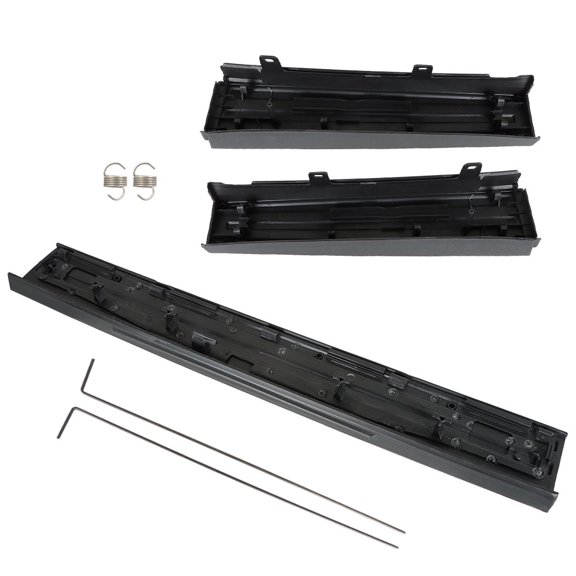 3PCS Step Flexible Tailgate Protector Trim Molding Cap Replacement for 2009 2010 2011 2012 2013 2014 F150 Black