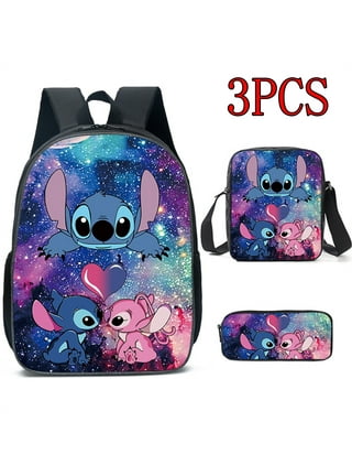 Disney Lilo And Stitch Mini Preschool Backpack For Kids ~ 2 Pc Bundle With  11 Stitch School and Stickers For Boys And Girls | Stitch School Supplies